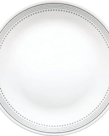 4-Pieces 10.25" Glass Dinner Plates, Chip & Crack Resistant Glass Dinnerware Set Plates, Mystic Gray