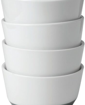 28-ounce Porcelain Soup Salad Bowl, Pack of 4, Basalt Blue