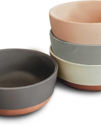 Set of 4 Porcelain Bowls, 25 - Microwave, Dishwasher & Oven Safe for Soup, Cereal, etc.