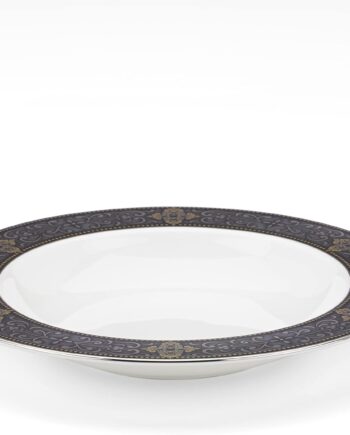 Vintage Jewel Rimmed, Soup Bowl, WHITE