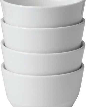28-ounce Porcelain Soup Salad Bowl, Pack of 4, White