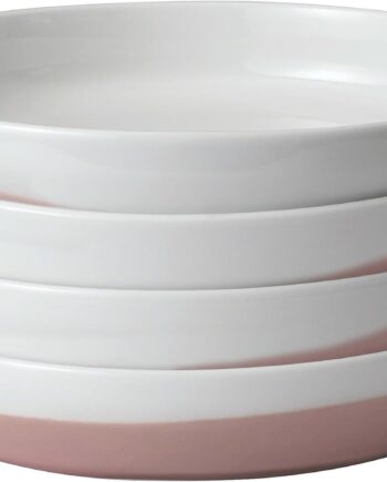 10-inch Porcelain  Dinner Plate, Pack of 4, Himalayan Salt Pink