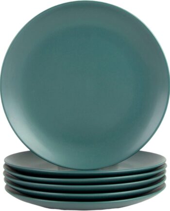 Matte 10.5"  Dinner Plate, Set of 6, Emerald Green