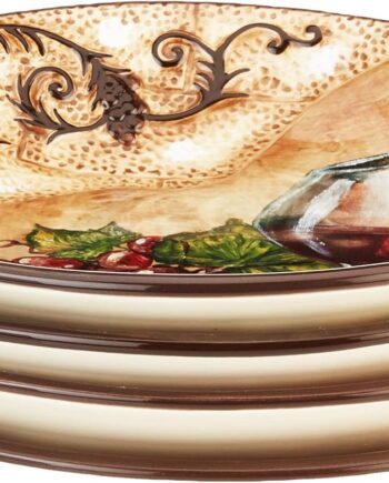 Bowl, 9.5-Inch, Set of 4, Multicolored